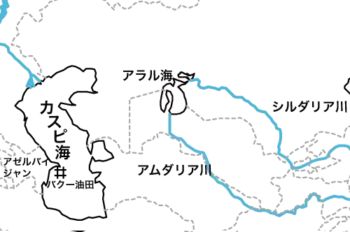 カスピ海とバクー油田