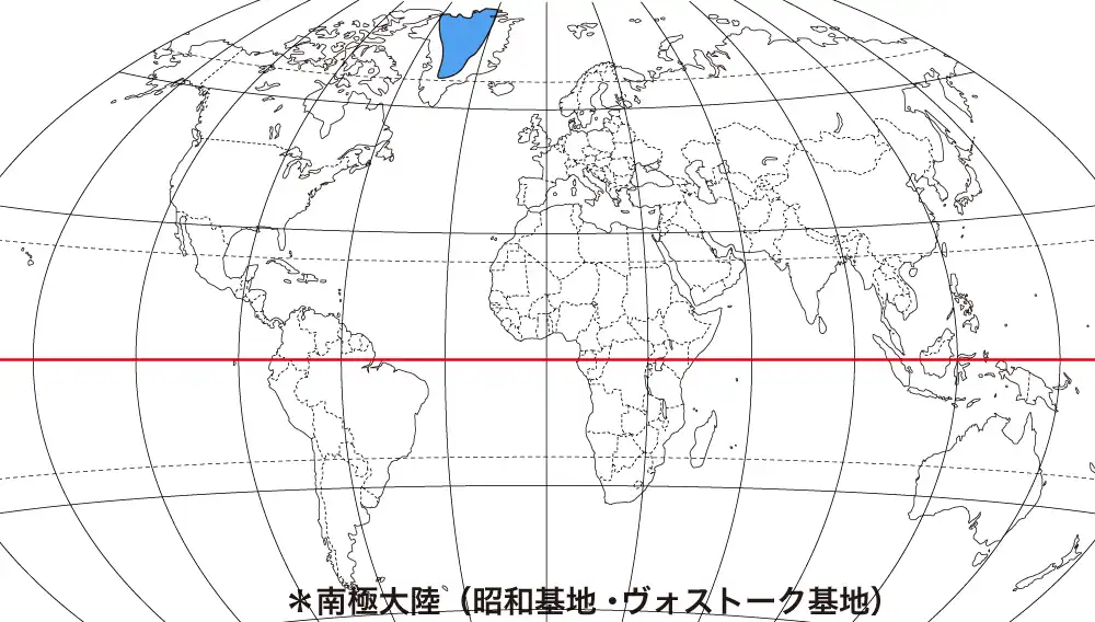 氷雪気候の分布