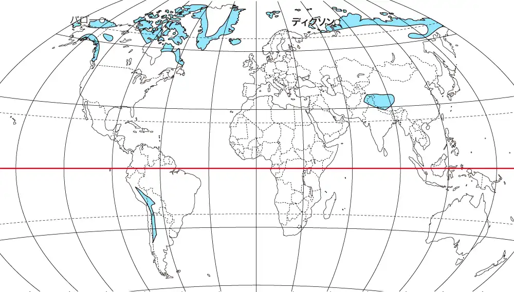 ツンドラ気候の主要都市