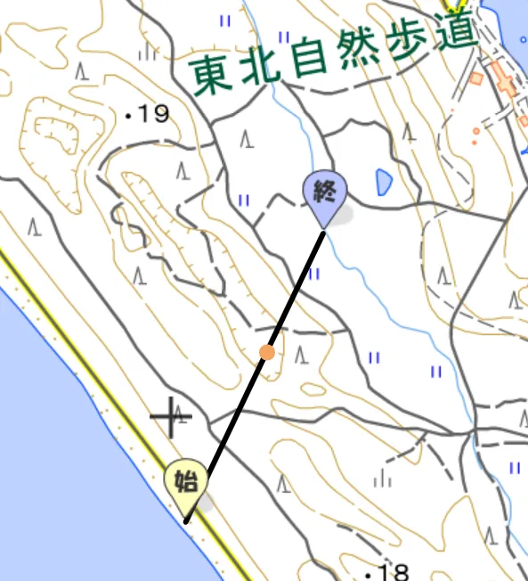 潟上市内の地形図