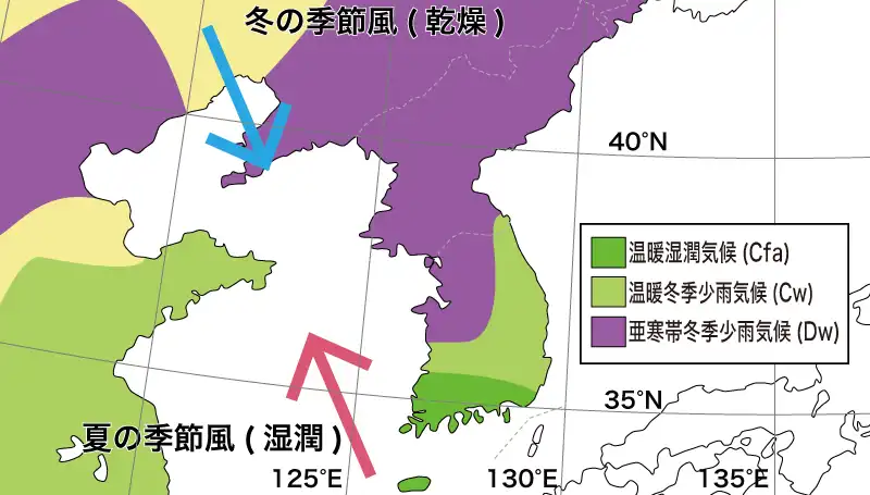 朝鮮半島の気候