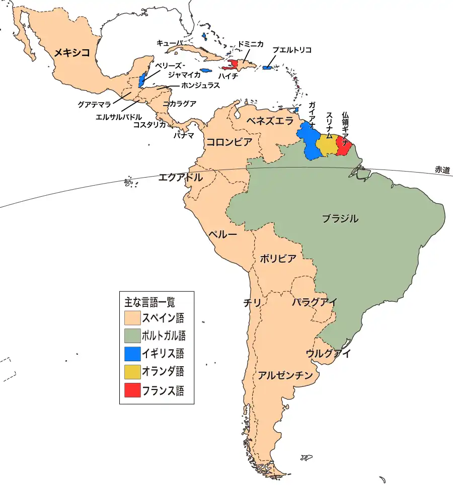 ラテンアメリカの公用語