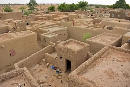 日干しレンガの家