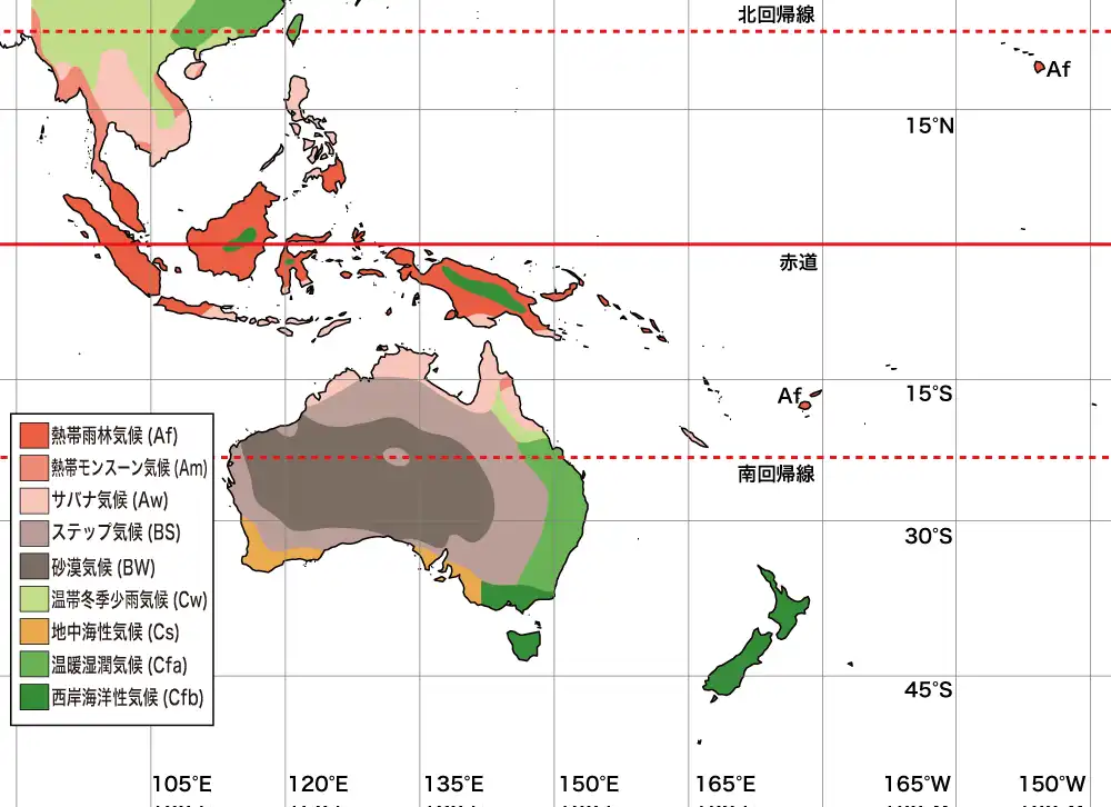 オセアニアの気候