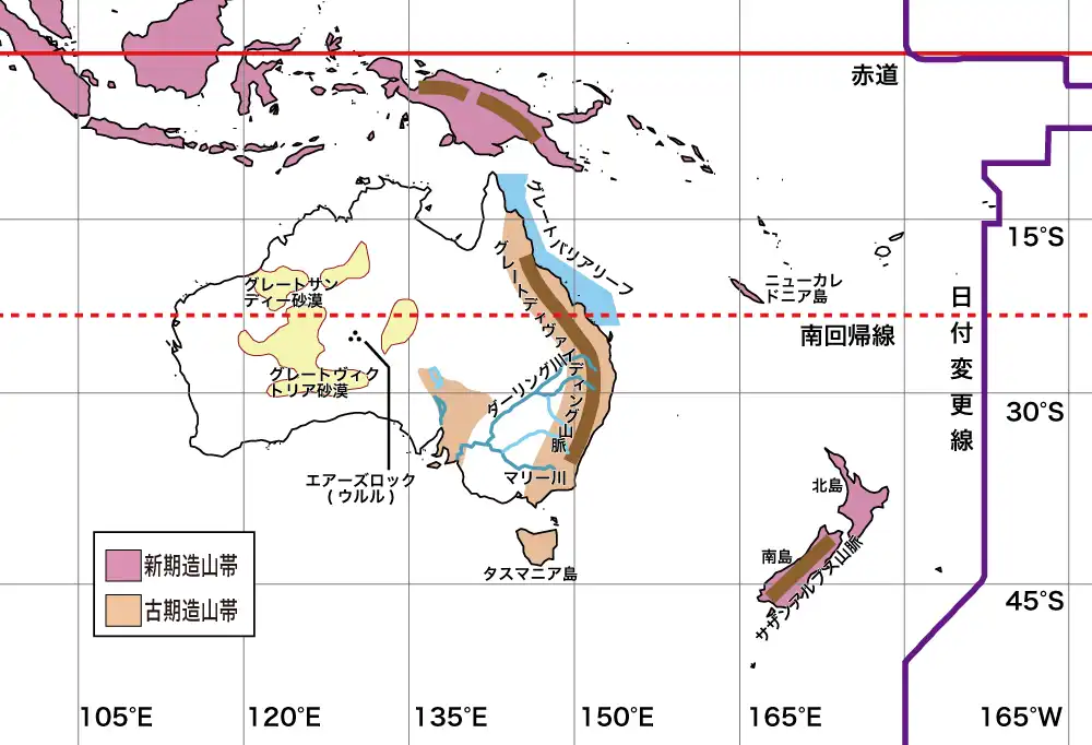 オセアニアの地形