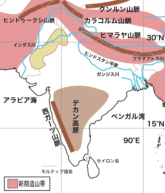 南アジアの地形