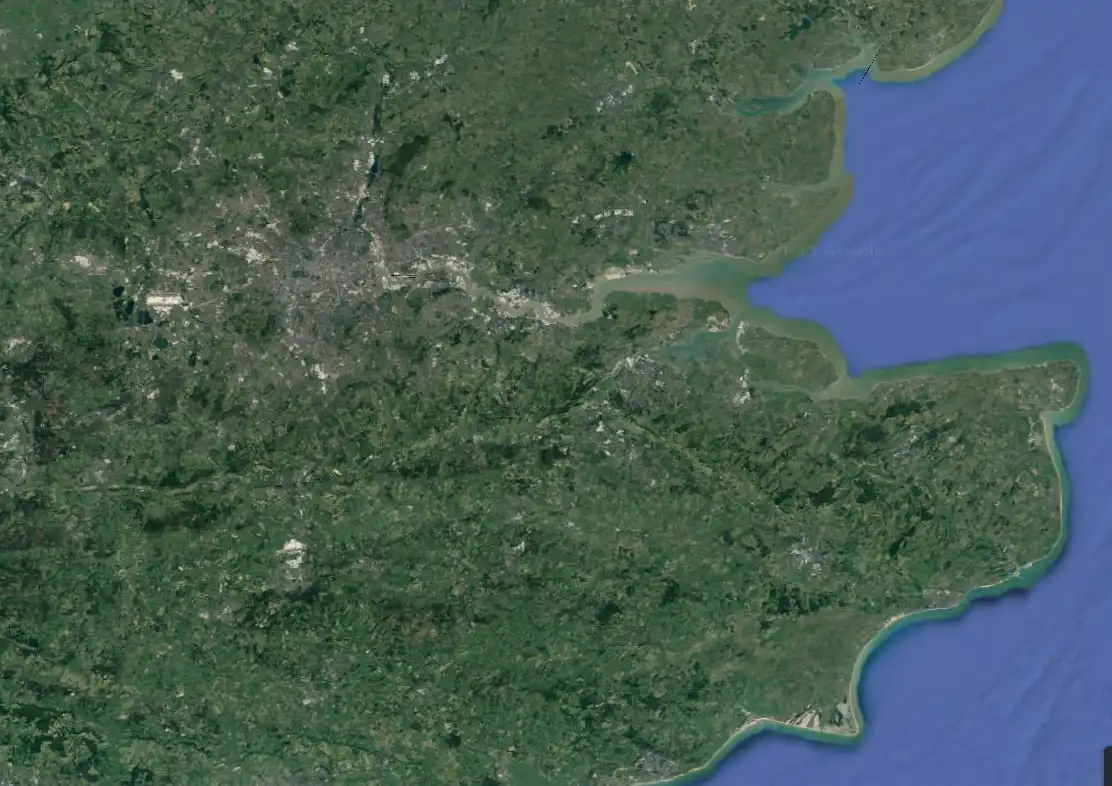 イギリスのテムズ川のエスチュアリー