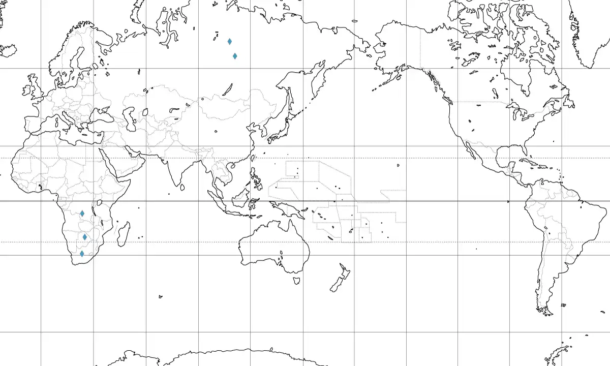 ダイヤモンドの分布