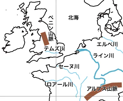 ヨーロッパ中部の河川