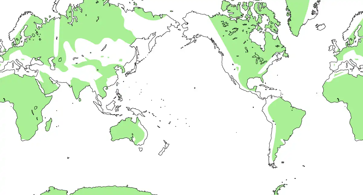 安定陸塊の分布