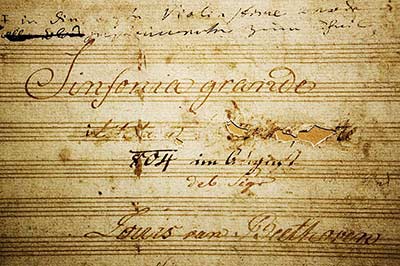 交響曲第３番の自筆総譜の表紙